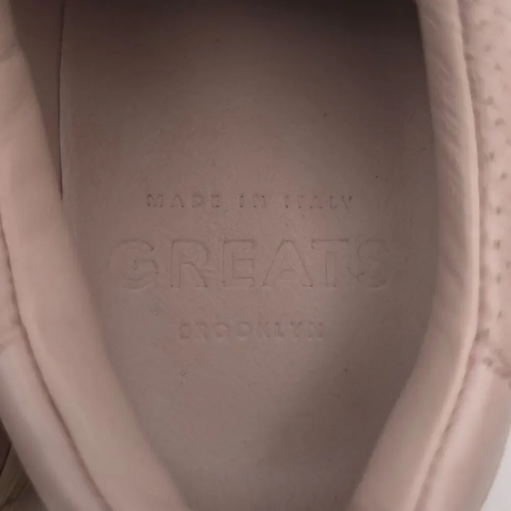 GREATS Brooklyn Size US 10 Women’s Royale Perforated Pink White Leather Sneakers